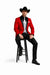 Men's Red  One Button Suit