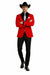 Men's Red  One Button Suit