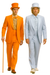 Mens Retro Vintage Party Orange and Sky Blue Suit