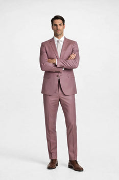 Men's Rose Gold - Dusty Rose One Chest Pocket Suits / Tuxedo Rose Gold / 46 Long Jacket Men's Rose Gold - Dusty Rose One Chest Pocket Suits / Tuxedo Rose Gold / 46 Long Jacket