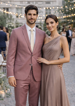 Men's Rose Gold - Dusty Rose One Chest Pocket Suits / Tuxedo - Image 8