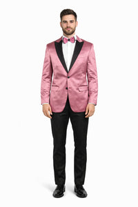 Men's ( Rose Gold - Dusty Rose ) - Blush Dark Pink  tuxedo Blazer Dinner Jacket