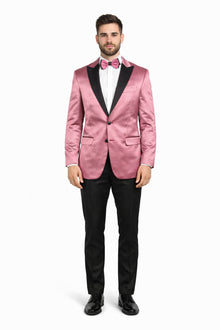 Men's ( Rose Gold - Dusty Rose ) - Blush Dark Pink  tuxedo Blazer Dinner Jacket