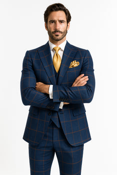 Rossi Man Max RM1840 – Slim Fit 3-Piece Formal Suit for Men