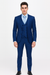 Men’s Royal Blue Modern Fit 3-Piece Vested Suit – Premium Formal Wear for Weddings & Business