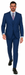 Men's Royal Blue Modern Sheen Sharkskin Design Suits