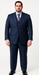 Vitali Brand Suits - Men's Royal Blue Modern Sheen Sharkskin Design Suits