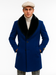 Mens Royal Blue Overcoat – Stylish Blue Carcoat & Topcoat for Winter Elegance