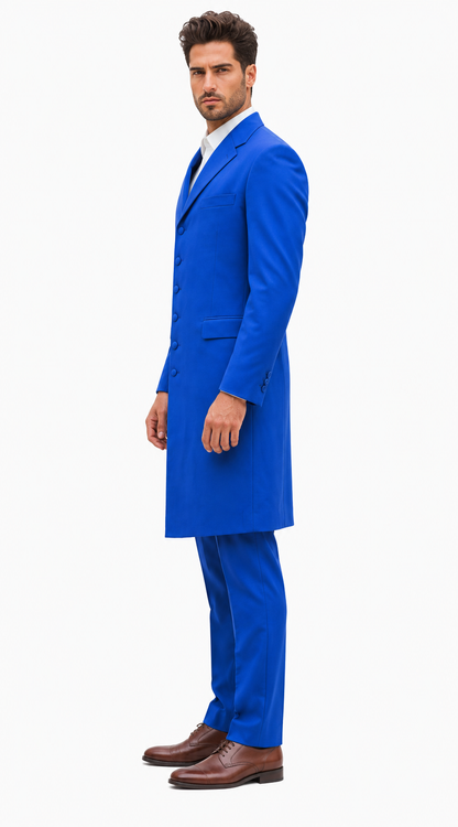 Men's Royal  Seven Button Zoot Dress Zoo t Suit - Pimp Suit - Zuit Suit for Men