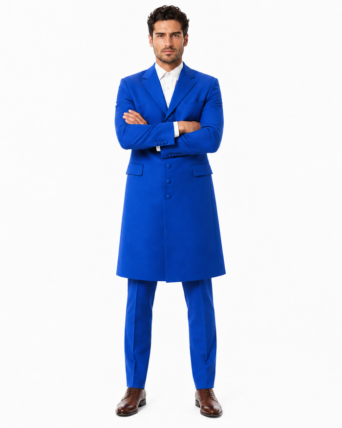 Men's Royal  Seven Button Zoot Dress Zoo t Suit - Pimp Suit - Zuit Suit for Men