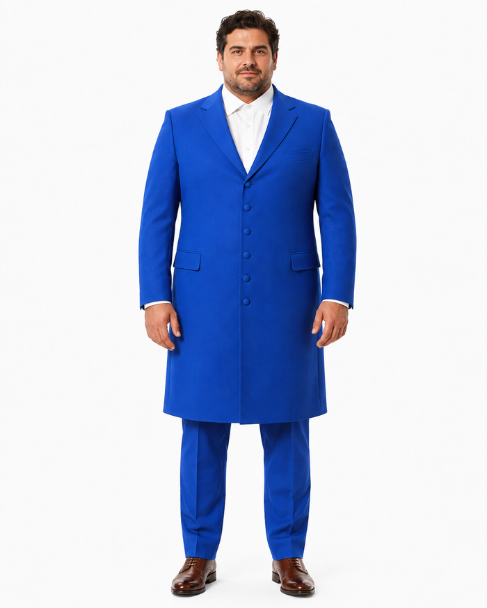 Men's Royal  Seven Button Zoot Dress Zoo t Suit - Pimp Suit - Zuit Suit for Men