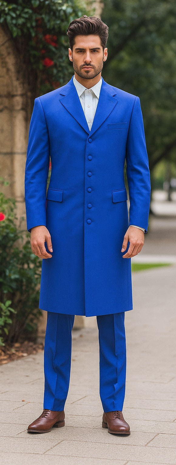 Men's Royal  Seven Button Zoot Dress Zoo t Suit - Pimp Suit - Zuit Suit for Men