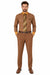Mens Rust Tone on Tone Check Pattern Dress Shirt