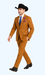 Men's Rust Classic Fit 2 Button Two-Piece Side Vents Cheap Priced Business Suits Clearance Sale