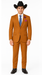 Men's Rust Classic Fit 2 Button Two-Piece Side Vents Cheap Priced Business Suits Clearance Sale