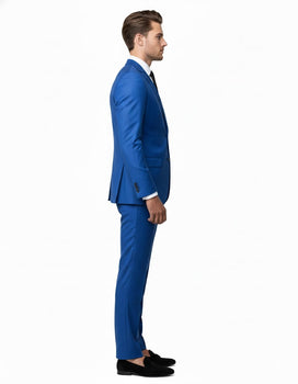 Men'S Saphire~Royal ~ Indigo ~ Bright Blue~ Cobalt New Blue 2 Button Dress Suits For Men - Image 3