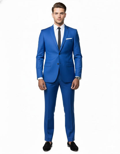 Men'S Saphire~Royal ~ Indigo ~ Bright Blue~ Cobalt New Blue 2 Button Dress Suits For Men - Image 7