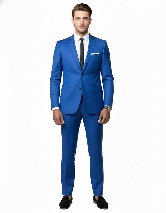 Men'S Saphire~Royal ~ Indigo ~ Bright Blue~ Cobalt New Blue 2 Button Dress Suits For Men - Image 7