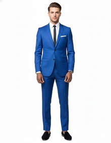 Men'S Saphire~Royal ~ Indigo ~ Bright Blue~ Cobalt New Blue 2 Button Dress Suits For Men