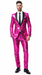 Mens Sequin Suit - Sparkly Suit - Pink Fabric Glitter Suit