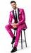 Mens Sequin Suit - Sparkly Suit - Pink Fabric Glitter Suit