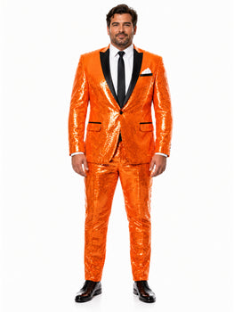 Mens Sequin Suit - Sparkly Suit - Pink Fabric Glitter Suit