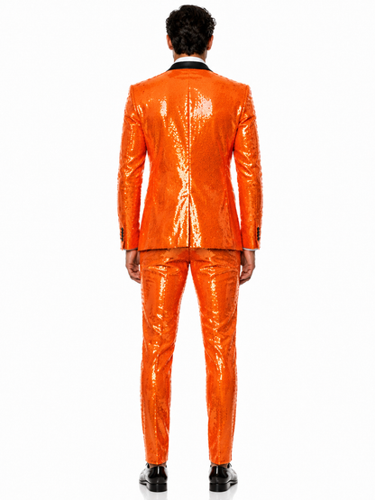 Mens Sequin Suit - Sparkly Suit - Pink Fabric Glitter Suit