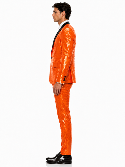 Mens Sequin Suit - Sparkly Suit - Pink Fabric Glitter Suit