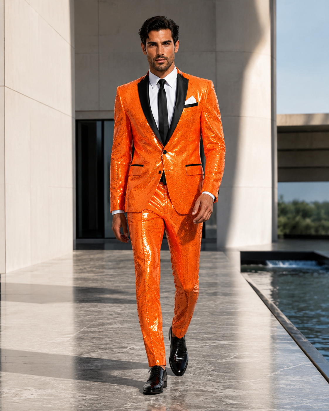 Mens Sequin Suit - Sparkly Suit - Pink Fabric Glitter Suit