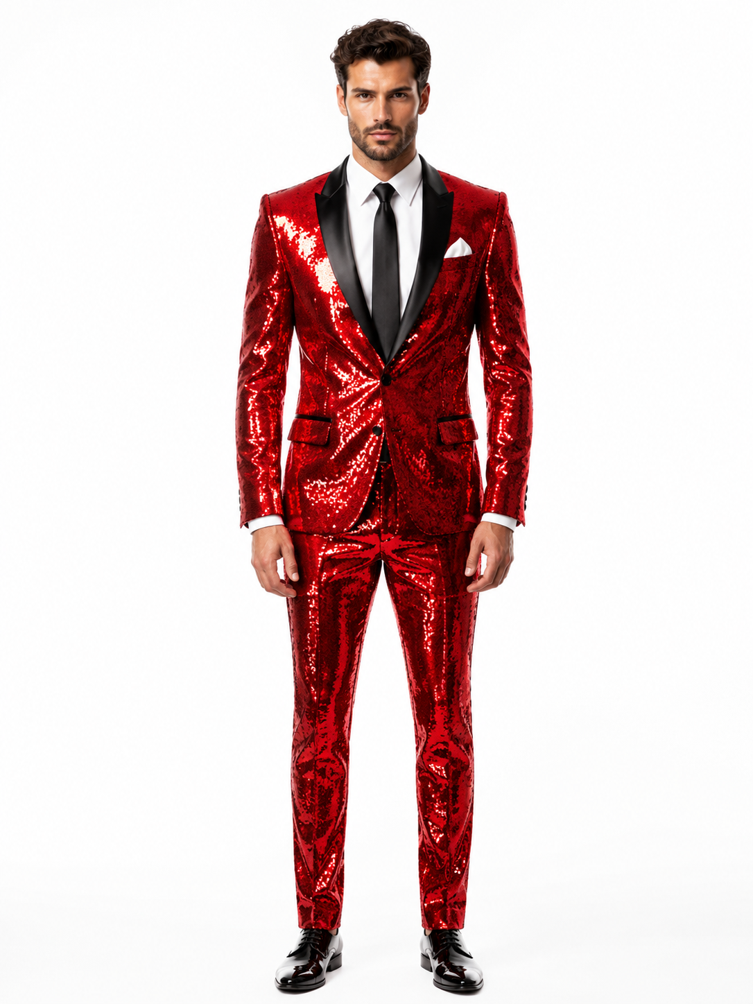 Mens Sequin Suit - Sparkly Suit - Pink Fabric Glitter Suit
