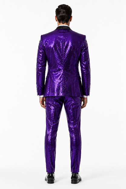 Mens Sequin Suit - Sparkly Suit - Pink Fabric Glitter Suit