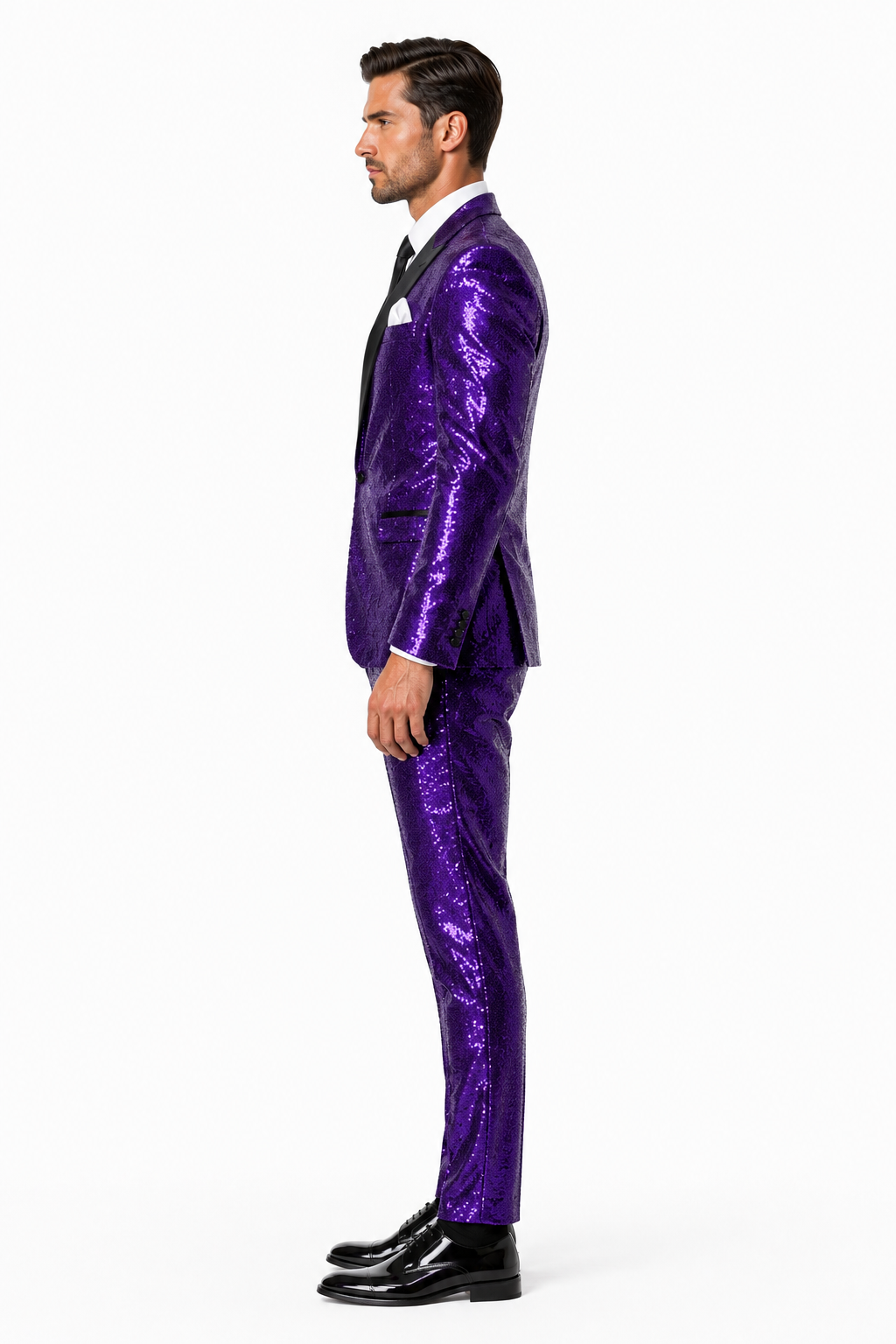 Mens Sequin Suit - Sparkly Suit - Pink Fabric Glitter Suit