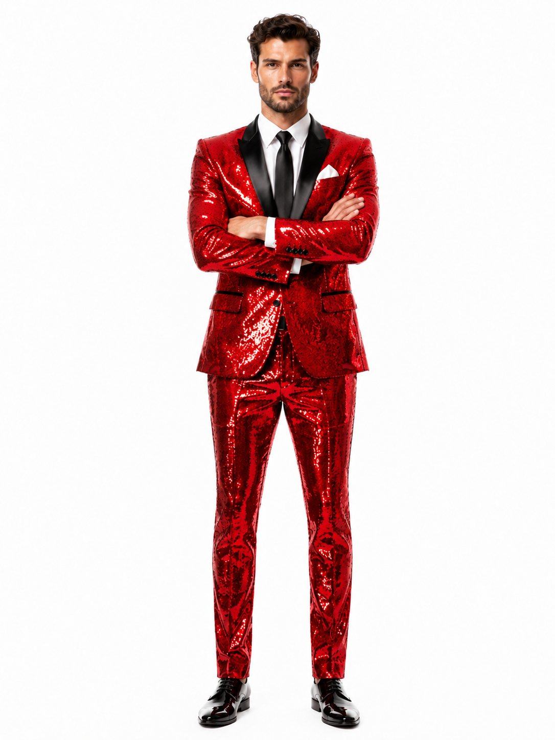 Mens Sequin Suit - Sparkly Suit - Pink Fabric Glitter Suit