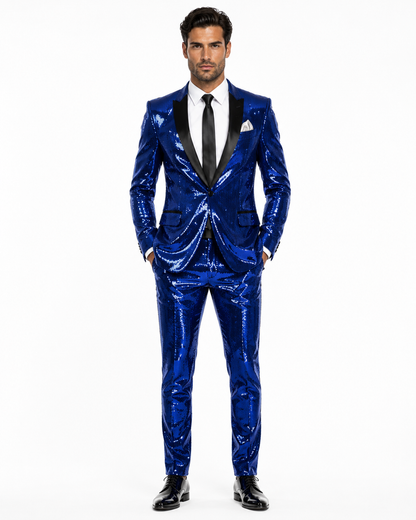 Mens Sequin Suit - Sparkly Suit - Pink Fabric Glitter Suit