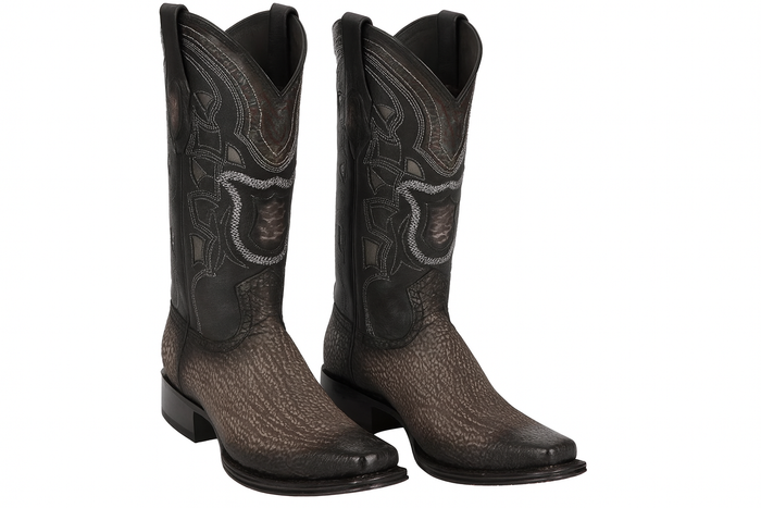 Men's Shark Skin Boots Grey European Toe - Image 7