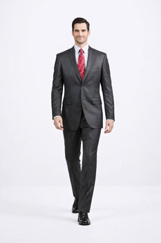 Mens Sharkskin Suits Two Button Suit New Edition Shiny Flashy Sharkskin Black
