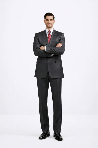 Mens Sharkskin Suits Two Button Suit New Edition Shiny Flashy Sharkskin Black