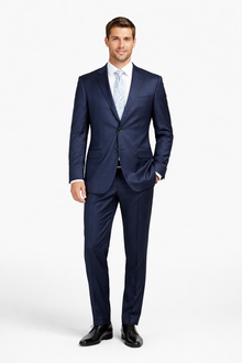 Mens Sharkskin Suits Two Button Suit New Edition Shiny Flashy Sharkskin Dark Navy Blue Suit For Men