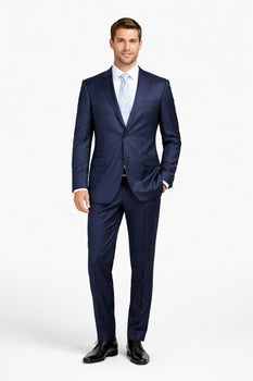 Mens Sharkskin Suits Two Button Suit New Edition Shiny Flashy Sharkskin Dark Navy Blue Suit For Men