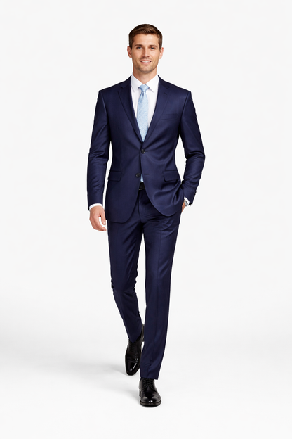 Mens Sharkskin Suits Two Button Suit New Edition Shiny Flashy Sharkskin Dark Navy Blue Suit For Men