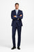 Mens Sharkskin Suits Two Button Suit New Edition Shiny Flashy Sharkskin Dark Navy Blue Suit For Men