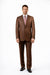Mens Sharkskin Suits Two Button Suit New Edition Shiny Flashy Sharkskin Rust