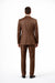 Mens Sharkskin Suits Two Button Suit New Edition Shiny Flashy Sharkskin Rust