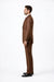 Mens Sharkskin Suits Two Button Suit New Edition Shiny Flashy Sharkskin Rust