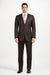 Mens Sharkskin Suits Two Button Suit New Edition Shiny Sharkskin Dark Brown