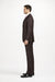 Mens Sharkskin Suits Two Button Suit New Edition Shiny Sharkskin Dark Brown