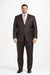 Mens Sharkskin Suits Two Button Suit New Edition Shiny Sharkskin Dark Brown