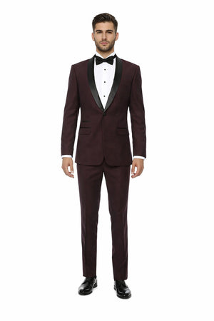Men'S Shawl Slim Fit 1 Button Shawl Collar Dinner Jacket