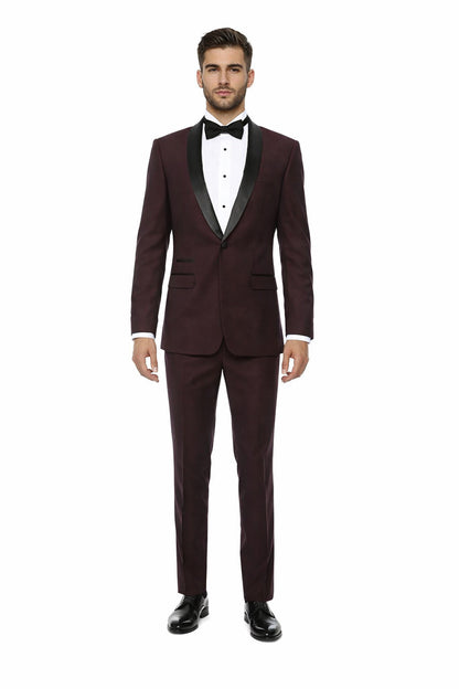 Men'S Shawl Slim Fit 1 Button Shawl Collar Dinner Jacket