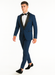 Men's Shawl Lapel 2 Piece  Slim Fit Dark Navy Blue Suit For Men Tuxedo Suit Indigo ~ Bright Blue ~ Cobalt blue ~ Teal